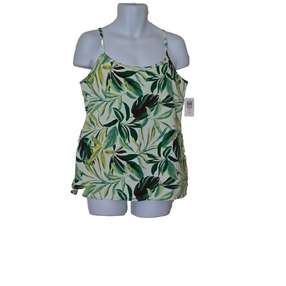 Torrid Tropical Palm Leaves Fitted Foxy Cami Tank Top size 2X 18-20 - Picture 3 of 8
